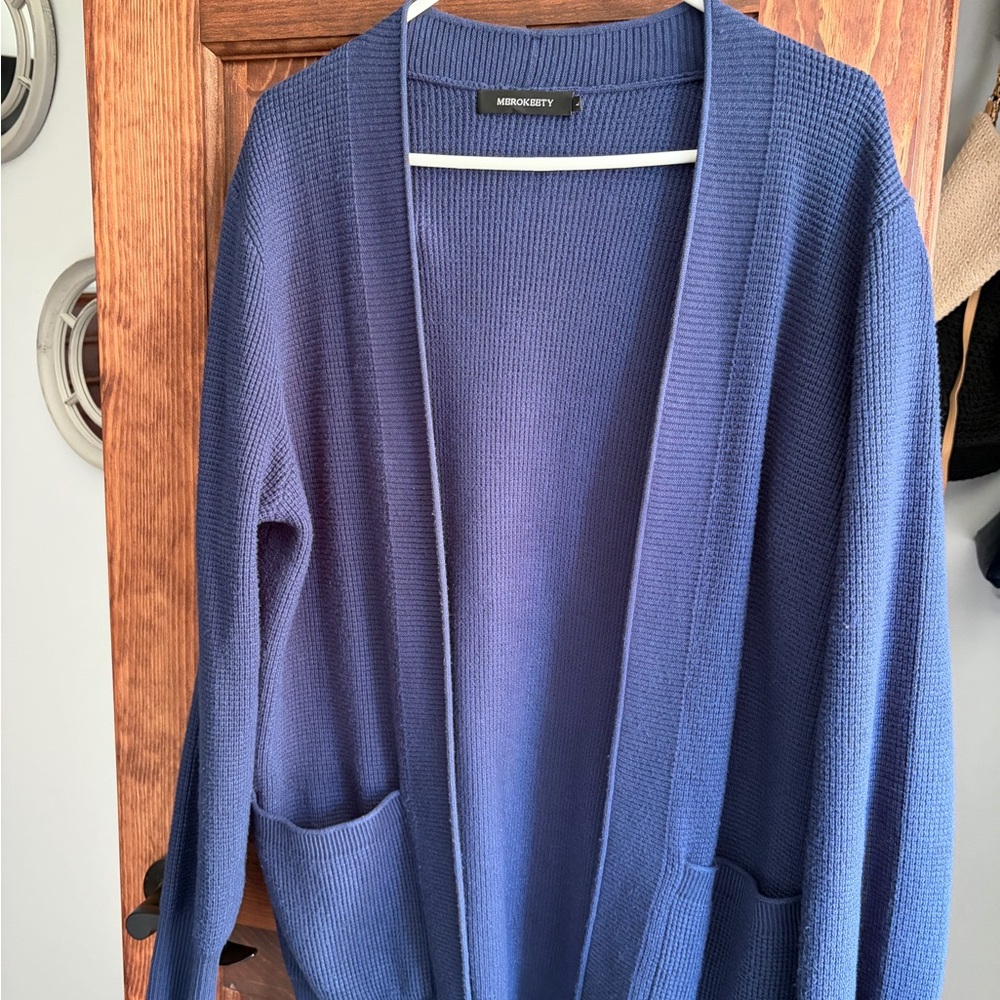 Mirokerty Women's Classic Blue Open Cardigan